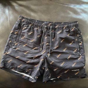 The Kooples Leopard Swim Trunk